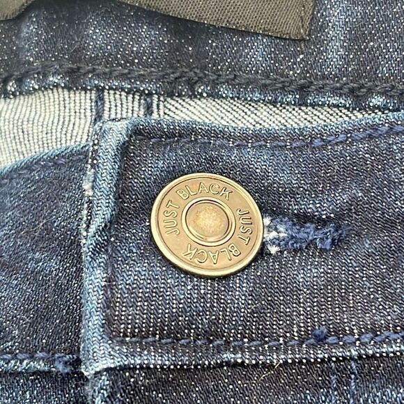 JUST BLACK Women’s Skinny Blue Jeans Size 31 Dark Wash Stretch Made in USA - Picture 4 of 14